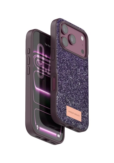 Zenviya21 Onegif Apple İphone 18 Pro Bright Simli Kapak - Bordo Zenya785 renkli