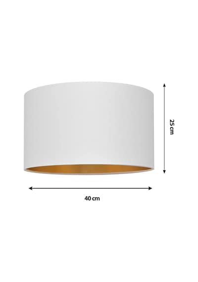 Levaillant Krem Lambader Şapka & Başlık - İçi Gold Kaplama, 40 Cm Çap, 25 Cm Yükseklik - Özel Üretim & Kusursuz İşçilik