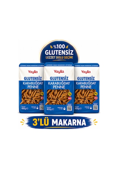 Yayla Karabuğday Penne 400 Gr X 3 Adet