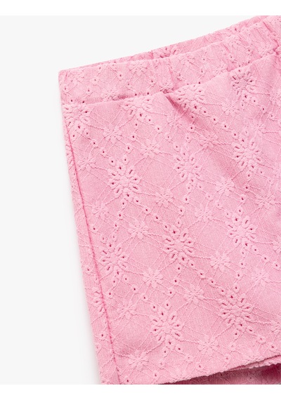 Koton Fisto Beli Lastikli Mini Şort Etek Pembe 5skg40066ak Gül Pembe