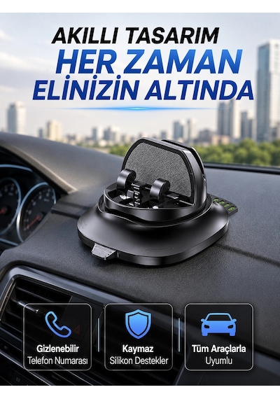 Araç Torpidosu İçin Telefon Tutucu Gizlenebilir Park Telefon Numaralı Stand 1 Adet