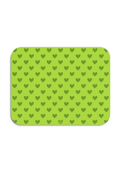 Yeşil Renkli Kalpli Desenli Ergonomik Mouse Pad, Kaymaz Yüzey İle Ev Ve Ofis Kullanımı İçin İdeal