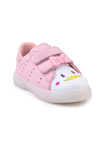 Kiko Kids Bart Cırtlı Işıklı Kız Çocuk Spor Ayakkabı Pembe