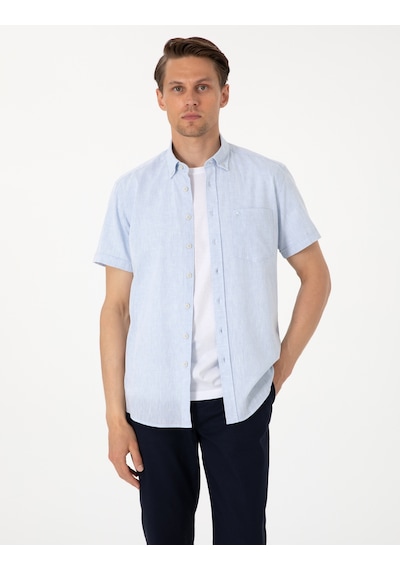 Pierre Cardin Erkek Açık Mavi Gömlek Kısa Kollu 50303287-vr003 Açik Mavi
