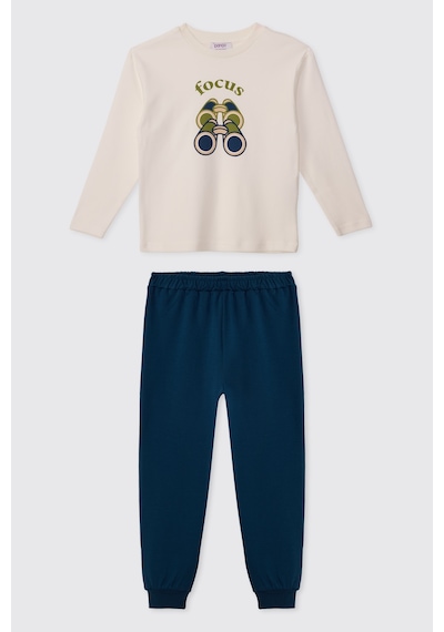 Panço Erkek Çocuk İndigo Pijama Takımı Mavi 2621BK39001