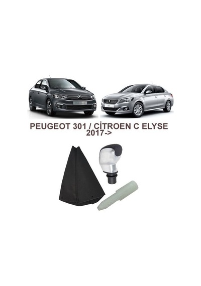 Vites Topuzu (Spor Tıp Gri) + Vites Kol Körük 301-C Elysee 12-