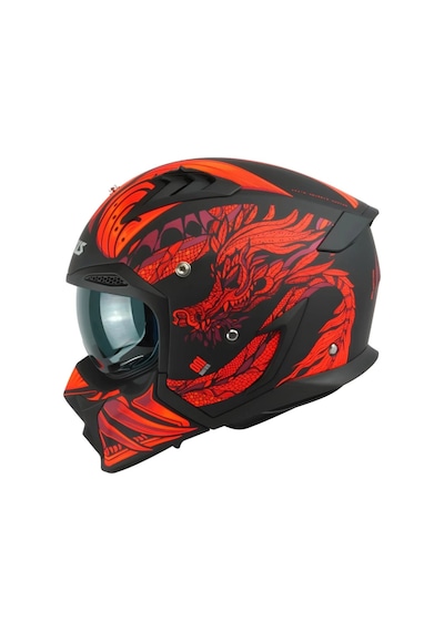 Axxis Hunter SV Oni B5 Sport Modüler Motosiklet Kaskı Kırmızı Siyah
