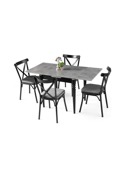 Pınar Bahar Açılır Mutfak Masa Sandalye Takımı 70x80