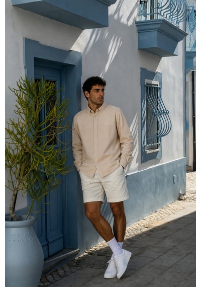 Respire Erkek Minimal Baskılı Oversize Dokulu Gömlek 2'li Set Siyah-bej