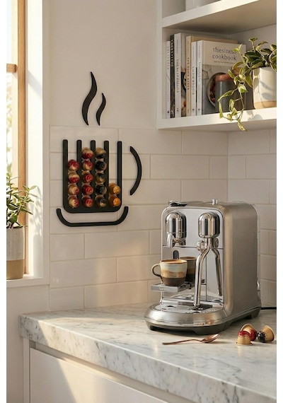 Lexroo Dekoratif Fincan Tasarımlı Nespresso Uyumlu Kapsül Tutucu Kahve