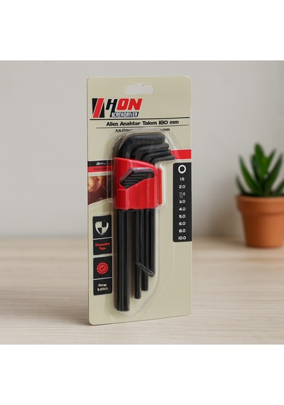 Alyan Anahtar Takımı 9'lu Siyah Uzun 180 Mm