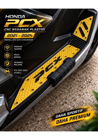 Hmapart Pcx Cnc Basamak Plastiği Sarı 2021-2024 Grenaj