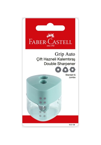 Faber Castell Blister Grip Auto Çift Hazneli Kalemtıraş - 7 Adet Tarı