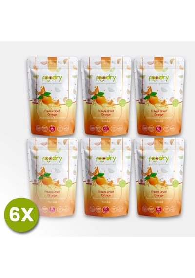 Freeze-dry Portakal Freeze Dried Orange Dondurularak Kurutulmuş Meyve Kurusu 17gx6 17 G
