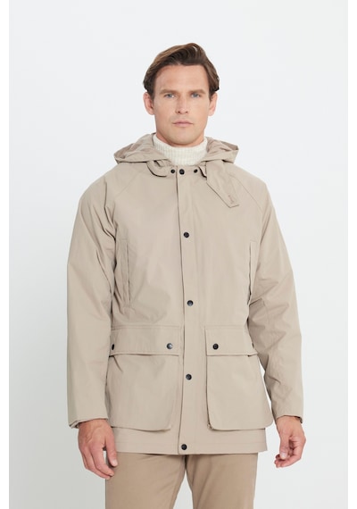 Ac&Co / Altınyıldız Classics Kapüşonlu Dik Yaka Standart Fit Erkek Kaban Bej Ac&Co / Altınyıldız Classics Kapüşonlu Dik Yaka Standart Fit Erkek Kaban Bej