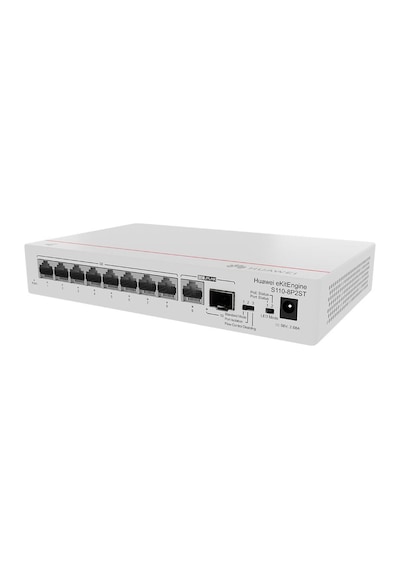Ekitengine S110-8p2st 8ge Poe Port 124w , 1ge Uplink, 1xsfp Switch-132013