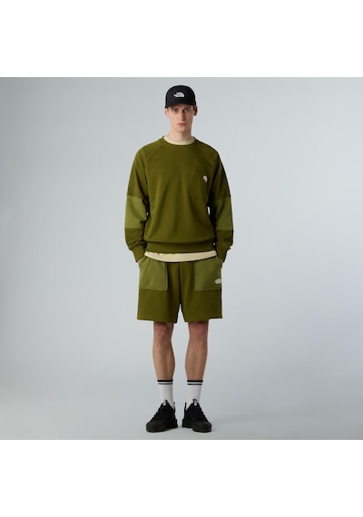 The North Face M Terry Relaxed Crew Erkek Sweatshirt-31522 Yeşil