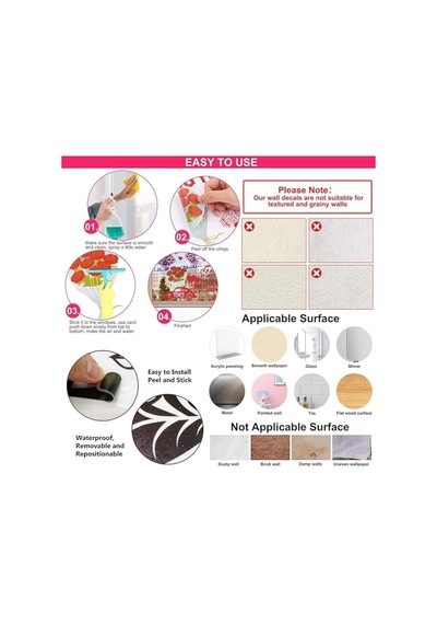 Tropikal Bitkiler Duvar Stickerı Model A Yeşil