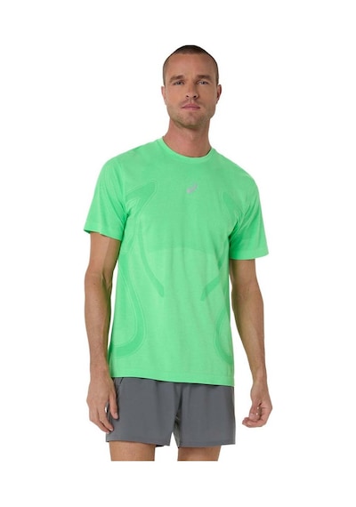 Asics Road Seamless Erkek Yeşil Koşu T-shirt 2011d355-301 Yeşil