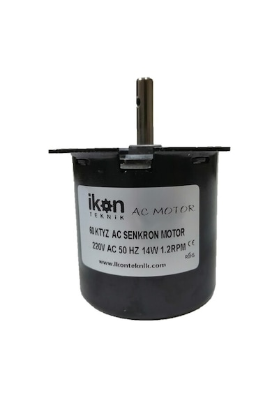 İkon Teknik AC SENKRON MOTOR 60 KTYZ 14 Watt 1.2 RPM 220 Volt