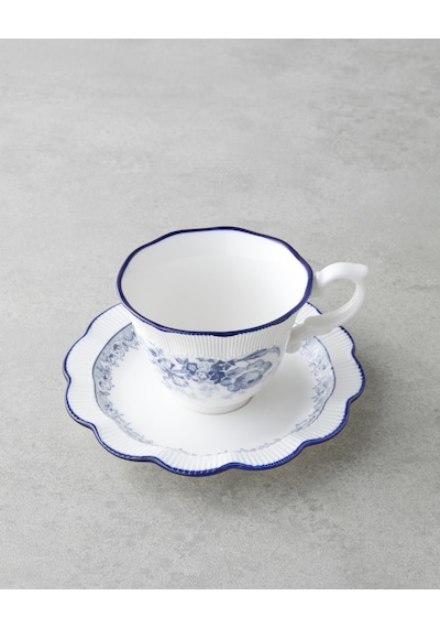 English Home Carmine Porselen 4 Parça 2 Kişilik Çay Fincanı Takımı 200 Ml Lacivert-beyaz