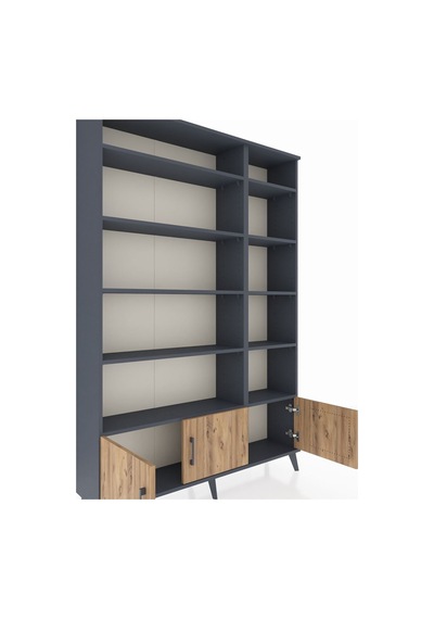 Arges Dolap 10 Raflı 3 Kapaklı 132x30x195 Antrasit-çam/antrasit Atlas Çam/antrasıt Arges Dolap 10 Raflı 3 Kapaklı 132x30x195 Antrasit-çam/antrasit Atlas Çam/antrasıt