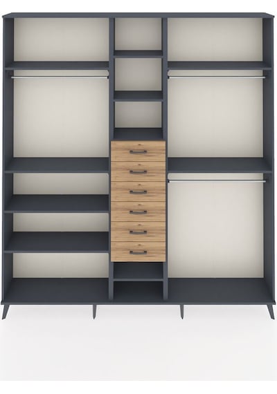 Arges Dolap 10 Raflı 6 Çekmeceli 3 Askılı 220x30x243 Antrasit-antrasit/çam Antrasıt/atlas Çam Arges Dolap 10 Raflı 6 Çekmeceli 3 Askılı 220x30x243 Antrasit-antrasit/çam Antrasıt/atlas Çam