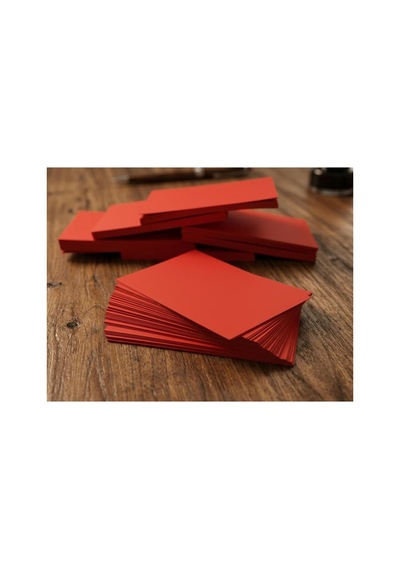 Kırmızı Boş Kelime Kartları Etiket 5x8cm 1000 Adet Boş Kart Boş Kartvizit