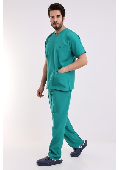 Zarf Yaka Erkek Takım - 30 Ameliyathane Yeşili-6388