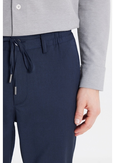 AC&Co / Altınyıldız Classics Erkek Lacı Slim Fit Dar Kesim Beli Bağlamalı Yan Cepli Pantolon Lacı