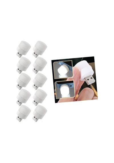 Usb Mini Top Led 10 Lu Aydınlatma Seti Beyaz Renkli Gece Lambası, Enerji Tasarruflu Mikro Led Işıklar 5570 Diğer