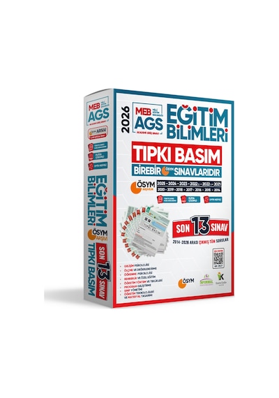 2026 MEB AGS EĞİTİM BİLİMLERİ ÖSYM Çıkmış Soru Tıpkı Basım Kitapçıkları 13lü Deneme Paketi