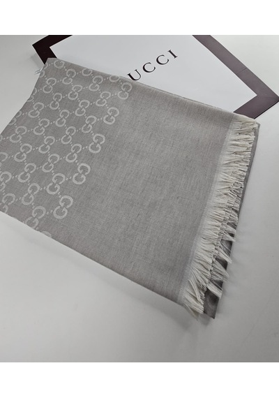 Miorel Scarfs İnce Kumaş G Desen Pamuklu Şal Yün İpek Şal 4 Mevsim Çift Taraflı Taş Gri
