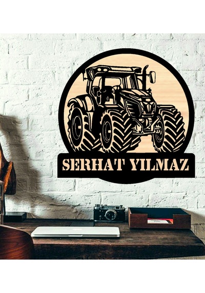 Traktör Ahşap Duvar Tablo
