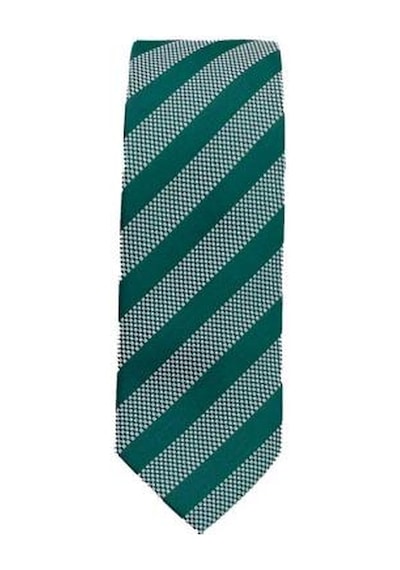 Brianze 5 Cm Yeşil Çizgili Slim Kravat