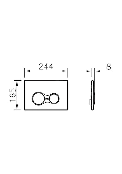 VitrA Sirius Kumanda Paneli Parlak Krom - Mat Krom 740-0480 Krom