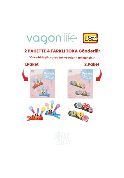 4'lü Saç Toka Seti Önce Birleştir,sonra Tak 2 Paket 4 Adet Gönderilir Yapı Toka Seti Ff 7104-7136