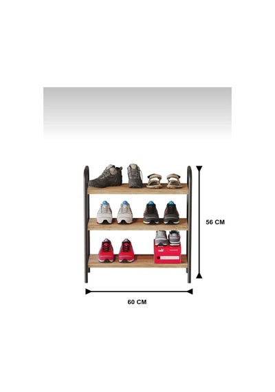 Üç Katli Çok Amaçli, Ayakkabilik Raf Siyah Profil Beyaz Sunta 60x24x80 Cm 60x24x57 Siyah-beyaz Üç Katli Çok Amaçli, Ayakkabilik Raf Siyah Profil Beyaz Sunta 60x24x80 Cm 60x24x57 Siyah-beyaz