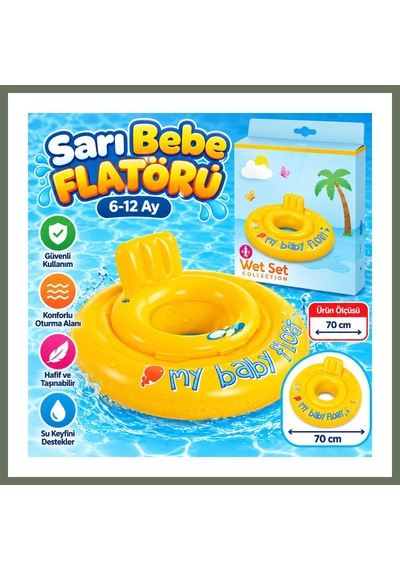 Bezos Sarı Bebe Flatörü 70 Cm. 6-12ay Bezos1