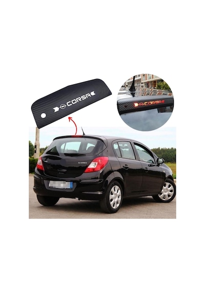 Opel Corsa D Karbon Arka Fren Stop Lambası Sticker