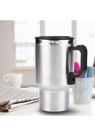 İnwelt Paslanmaz Çelik Araç Kettle Su Isıtıcı Termos Kupa Bardak 500 Ml, 12v