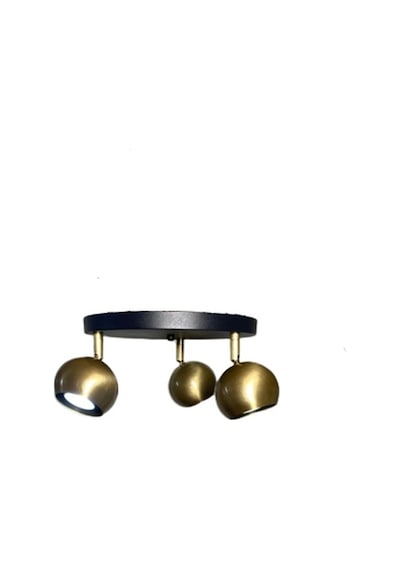 Rsylight Metal Modern 3 Lü Eskitme Kaplama Siyah Led Spot 180 Derece Hareketli Avize Beyaz Ampullü Eskitme