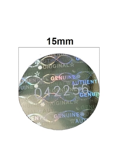Çap Hologramlı Garanti Etiketi Seri Numaralı 1 5 Cm 100 Adet