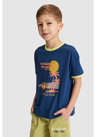 U.s. Polo Assn. Erkek Çocuk Açık Lacivert Tişört 50325624-vr059