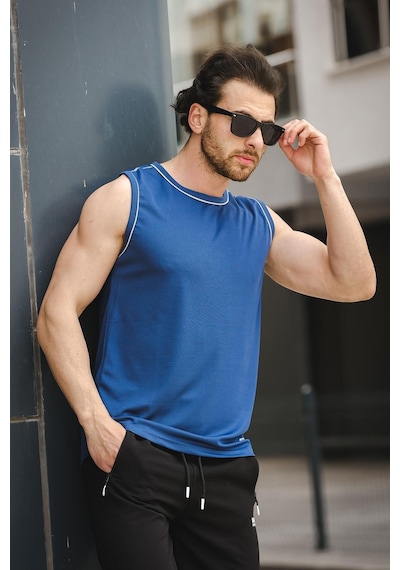 Mozi Mikro Polyester Slim Fit Performans Antrenman Sporcu Erkek Atlet 001