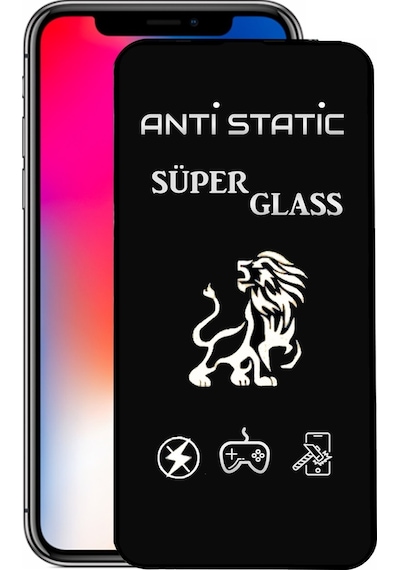 Pp Apple Uyumlu iPhone Xr Anti Static Toz Tutmayan Çerçeveli Ekran Koruyucu Cam