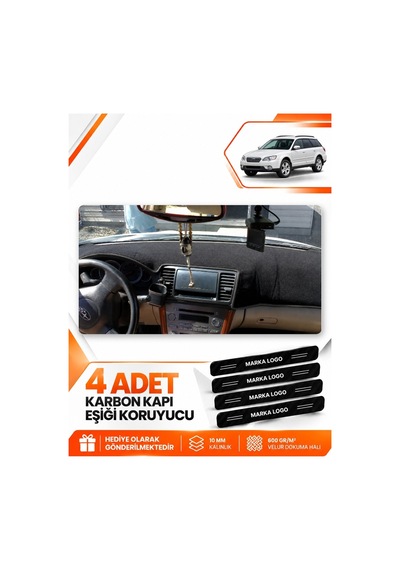 Subaru Outback 2003-2009 Uyumlu Torpido Koruma Koruyucu Kılıfı Halısı Örtü Göğüs - Siyah