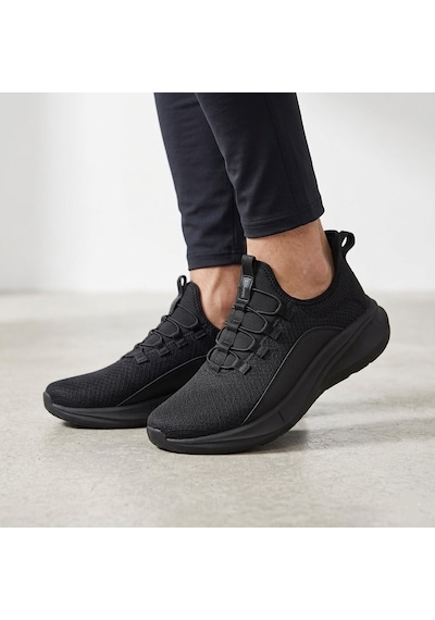 Lescon Nano 7 Hellium Lastikli Hafif Rahat Spor Ayakkabı Siyah