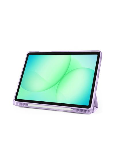Xiaomi Redmi Pad 2 11 İnç Kılıf Standlı Kalem Bölmeli Akıllı Trifolding Silikon Koruyucu Kapak Lila