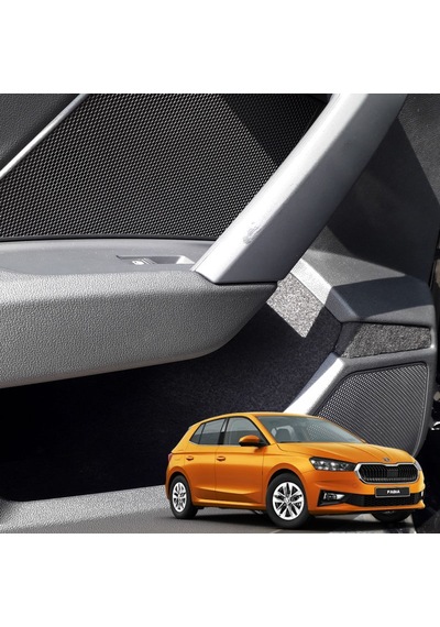 Skoda Fabia 2022 Sonrası Uyumlu Konfor Seti Kapı Cepleri, Torpido Ve Konsol Için Kaymaz Araç Içi Saklama Alanı Kaplama 1